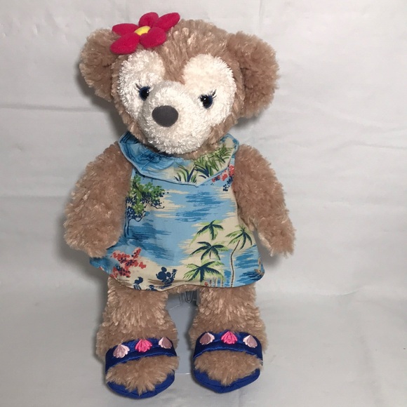 Shellie Mae Disney Aulani Plush Teddy Bear Hawaiian Dress, Sandals & Head Flower - Picture 2 of 11